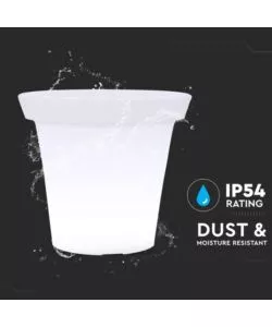 VASO DECORATIVO DA ESTERNO LUMINOSO LED RGB 35,5X32,5 CM
